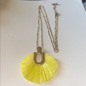 Yellow Tassel Pendant Necklace - Women’s Jewelry